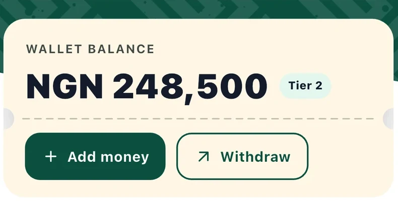 GoGo wallet balance card